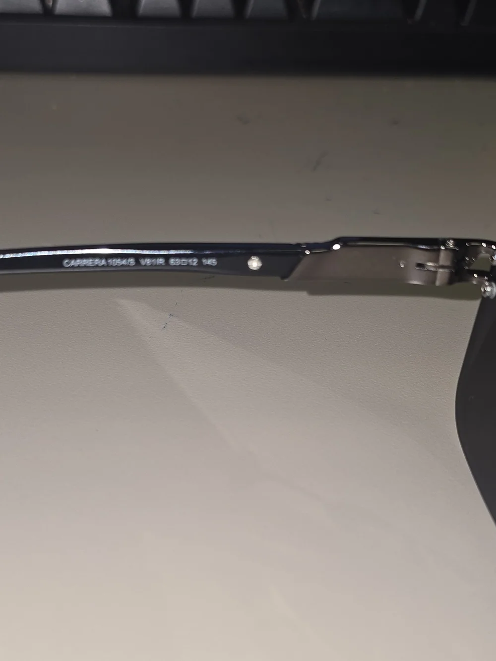 NEW Carrera 1054/S V81IR Rimless Sunglasses Ruthenium Grey Double Bridge + Case